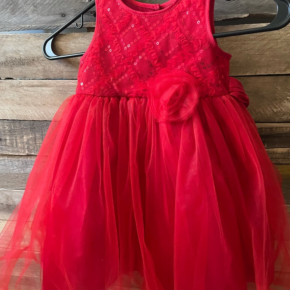 Little girls red special occasion dress. Perfect condition